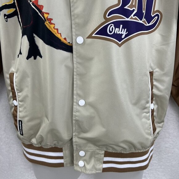 Members Only X Jean Michel Basquiat NWT Mens S Mona Lisa Varsity Bomber Jacket - Picture 7 of 16